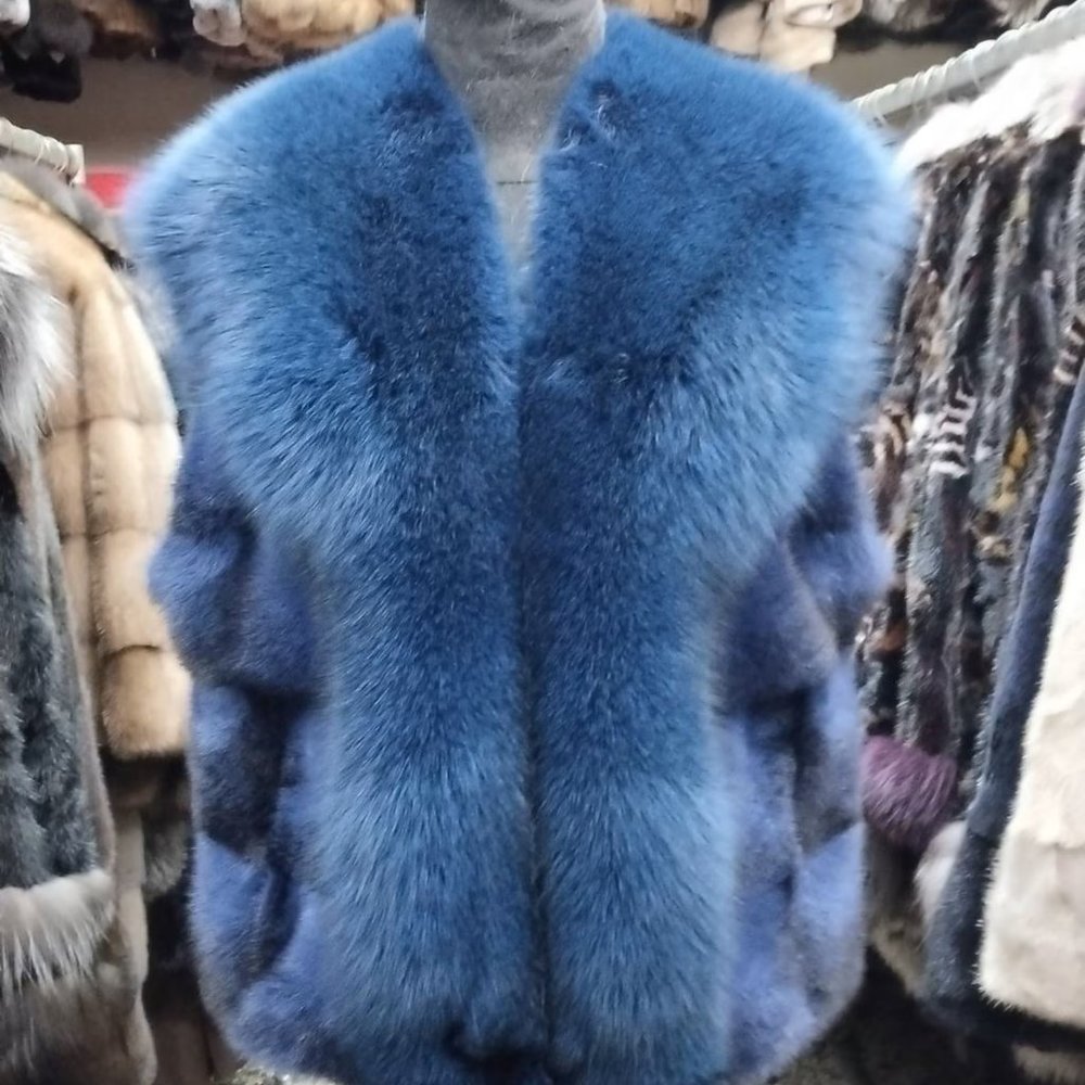 Blue Mink & Blue Fox Vest